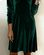 Liv | Women's Relaxed-Fit Cowl Neck Midi Dress – Evening