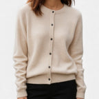 Charlotte | Women's Mink Cashmere Button-Up Sweater