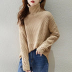 Rosalie | Women's Turtleneck Cable Knit Jumper