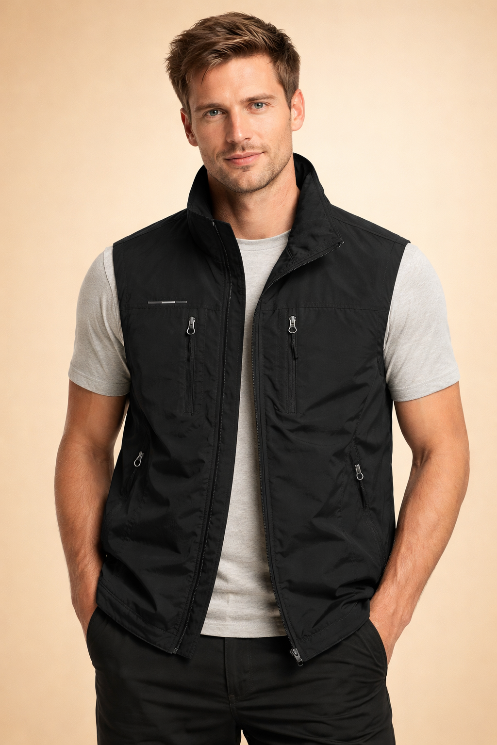 Marcus | Men's Utility Zip Bodywarmer for Weekend Layering