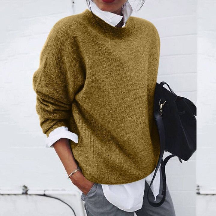 Oona | Women's Relaxed-Fit Crew Neck Sweater – Winter Layering