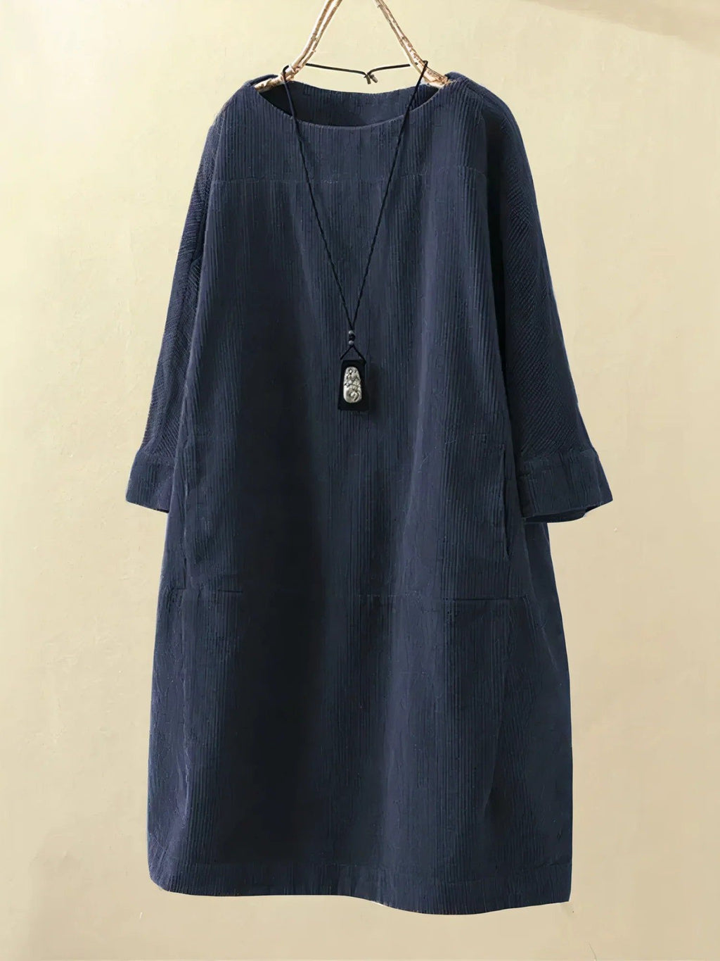 Maeve | Women's Textured Long Sleeve Midi Dress