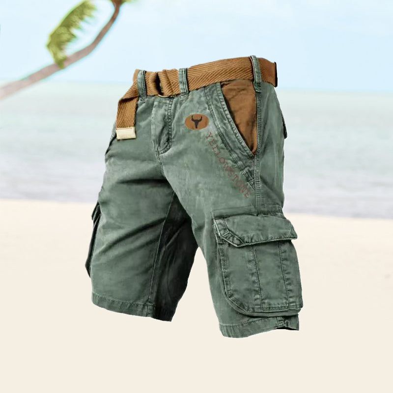 Malou | Men's Relaxed-Fit Cargo Shorts with Pockets
