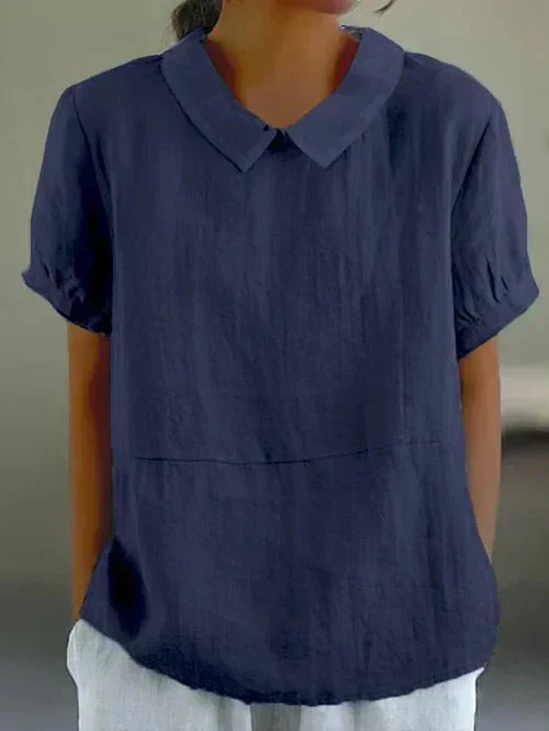 Willow | Women's Peter Pan Collar Short Sleeve Blouse