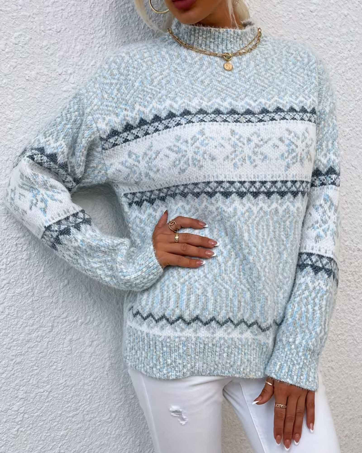 Pippa | Women's Nordic Pattern Knit Sweater