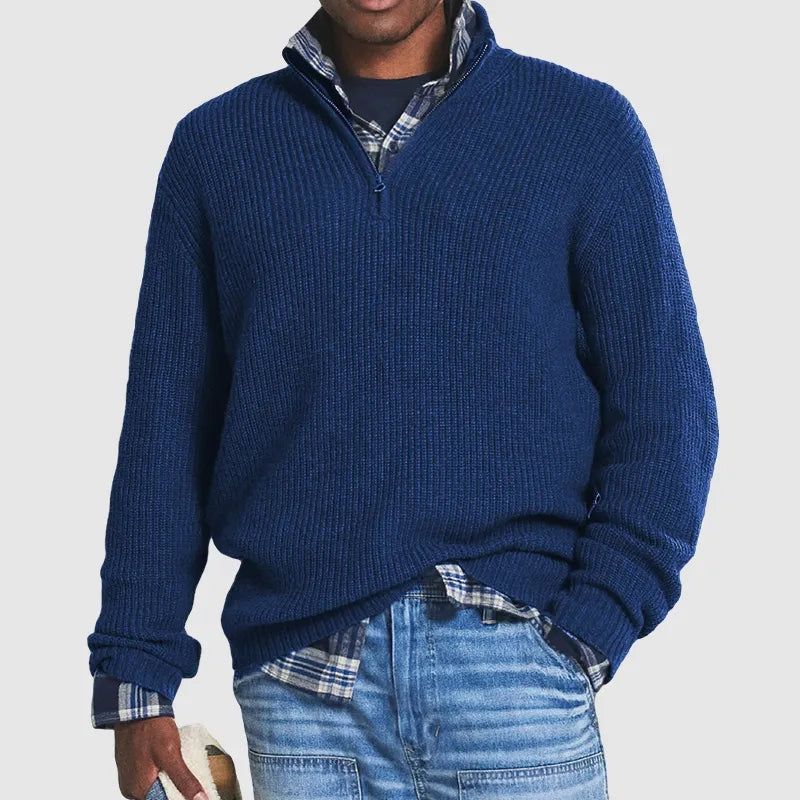Marcus | Men's Zip Collar Classic Sweater