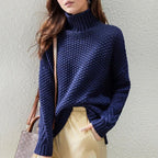 Rosalie | Women's Turtleneck Cable Knit Jumper