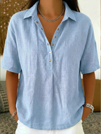 Juniper | Women's Relaxed-Fit Button Front Collar Shirt