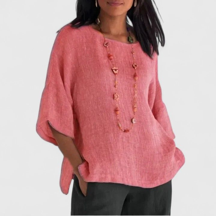 Ava | Women's Relaxed-Fit Round Neck Blouse