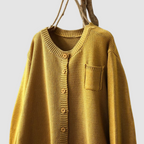 Sanne | Women's Cardigan V-Neck Chest Pocket Knit