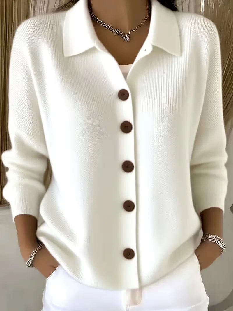 Nora | Women's V-Neck Button-Front Cardigan