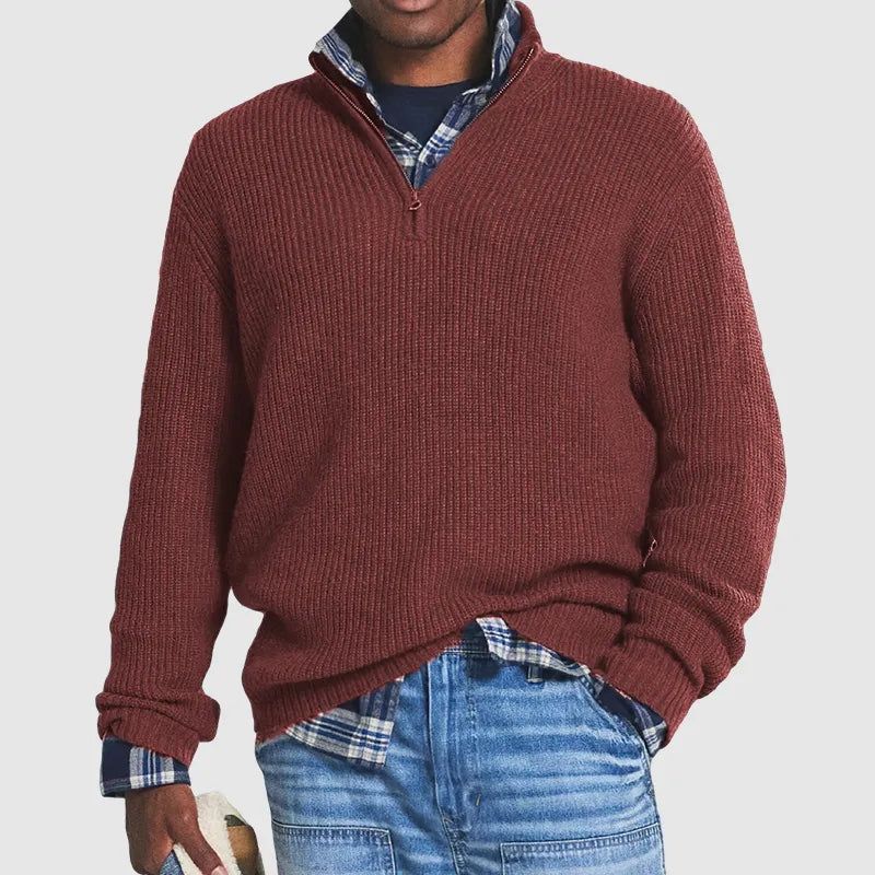 Marcus | Men's Zip Collar Classic Sweater
