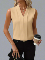 Bente | Women's V-Neck Sleeveless Blouse
