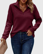 Quinn | Women's Half-Zip Turtleneck Sweater