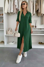 Luna | Women's Button Front Shirt Dress – Weekend Casual