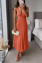 Coraline | Women's V-Neck Twist Front Midi Dress
