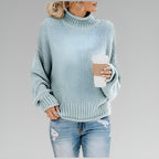 Everly | Women's Relaxed Mock Turtleneck Knit Sweater