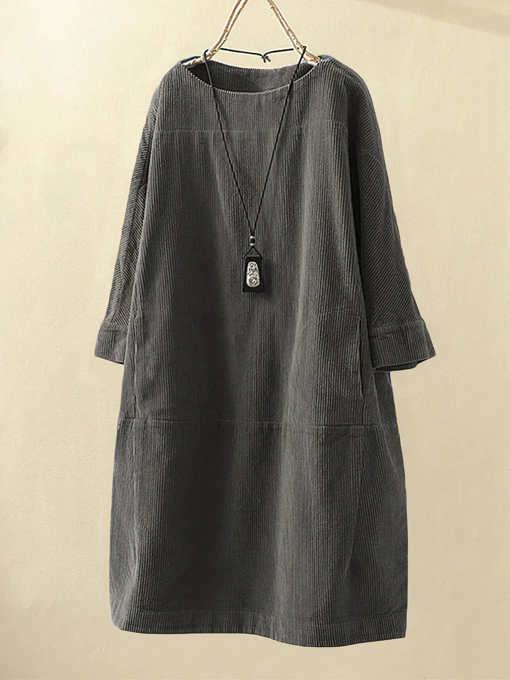 Maeve | Women's Textured Long Sleeve Midi Dress