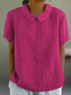 Willow | Women's Peter Pan Collar Short Sleeve Blouse