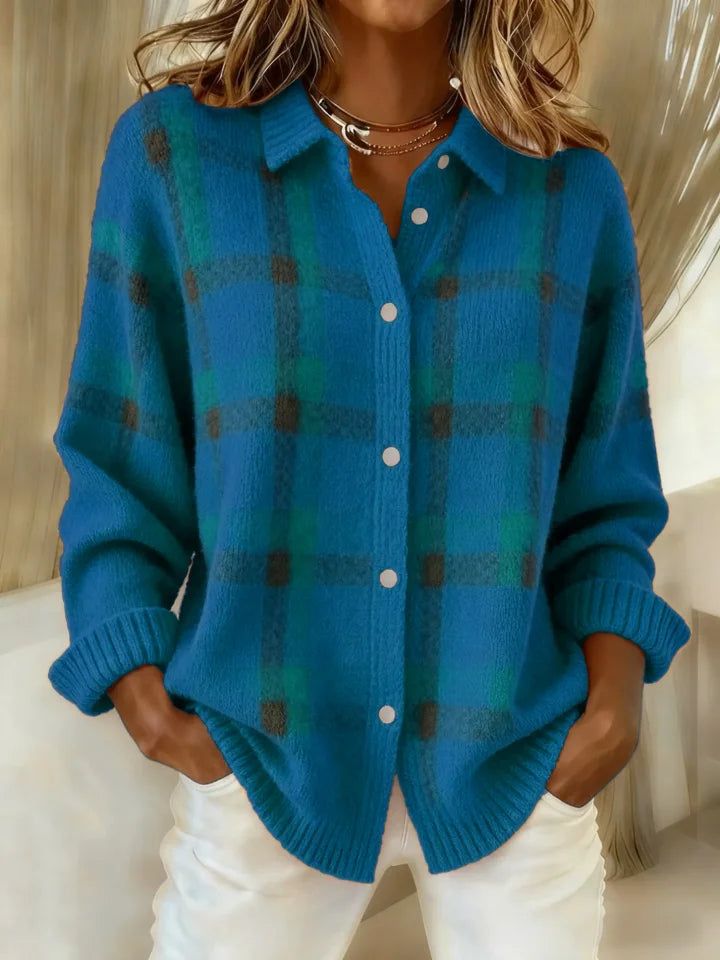 Sofie | Women's Button-Front Long Sleeve Knit Shirt