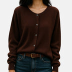 Charlotte | Women's Mink Cashmere Button-Up Sweater