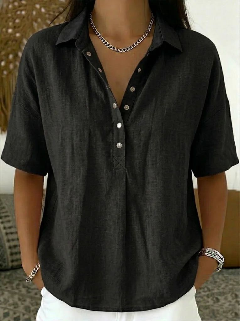 Juniper | Women's Relaxed-Fit Button Front Collar Shirt