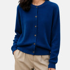 Charlotte | Women's Mink Cashmere Button-Up Sweater