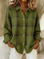 Sofie | Women's Button-Front Long Sleeve Knit Shirt
