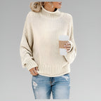 Everly | Women's Relaxed Mock Turtleneck Knit Sweater