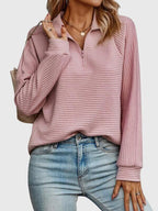 Quinn | Women's Half-Zip Turtleneck Sweater