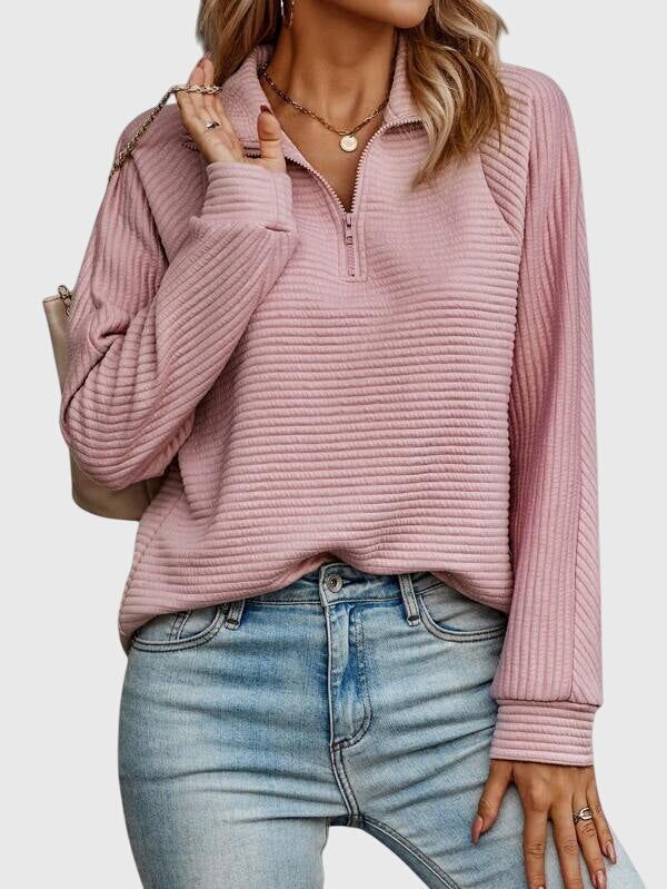 Quinn | Women's Half-Zip Turtleneck Sweater