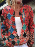 Stine | Women's Vintage Floral Button-Front Cardigan