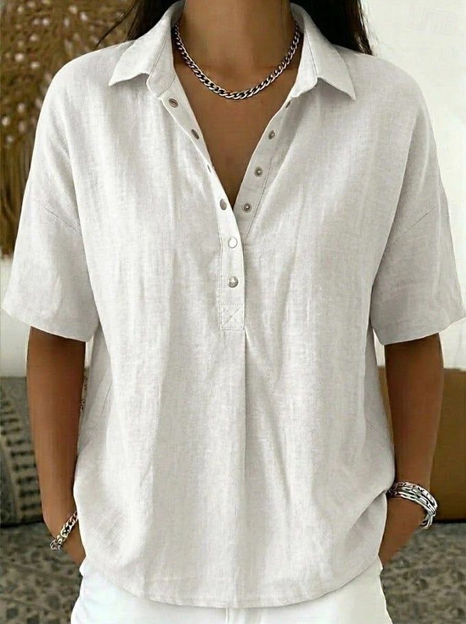 Juniper | Women's Relaxed-Fit Button Front Collar Shirt