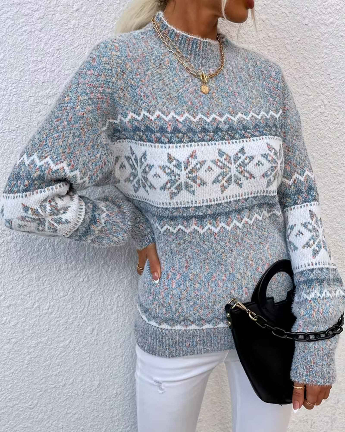 Pippa | Women's Nordic Pattern Knit Sweater