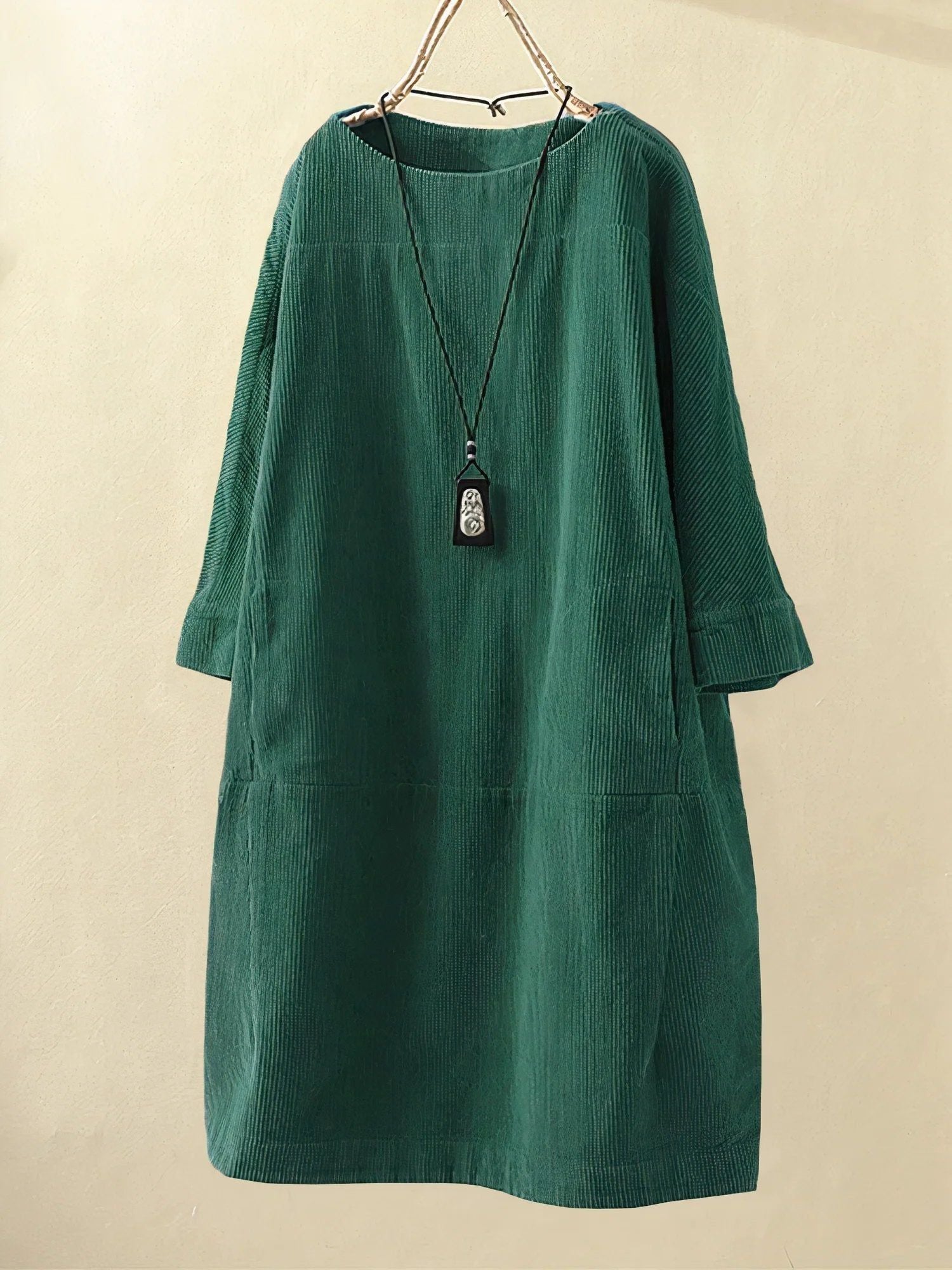 Maeve | Women's Textured Long Sleeve Midi Dress