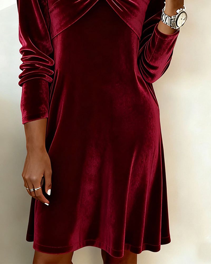 Liv | Women's Relaxed-Fit Cowl Neck Midi Dress – Evening
