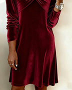 Liv | Women's Relaxed-Fit Cowl Neck Midi Dress – Evening