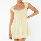 Sidonie | Women's Sweetheart Eyelet Babydoll Mini Sundress