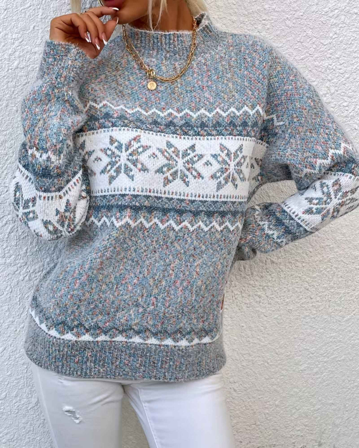 Pippa | Women's Nordic Pattern Knit Sweater