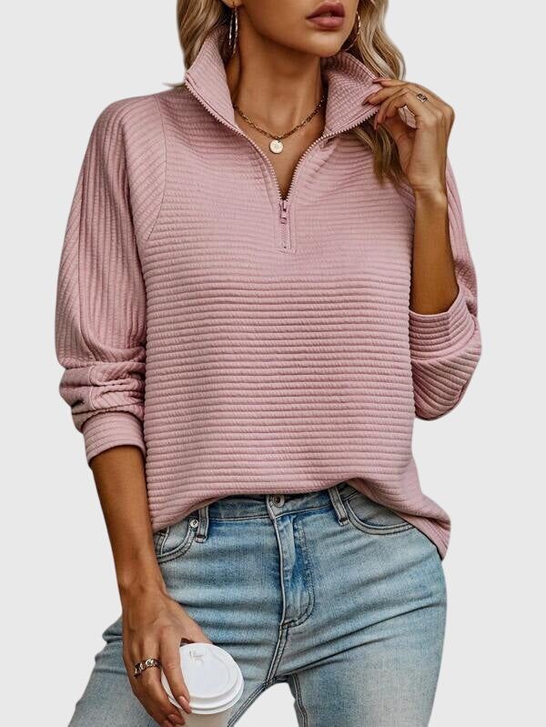 Quinn | Women's Half-Zip Turtleneck Sweater