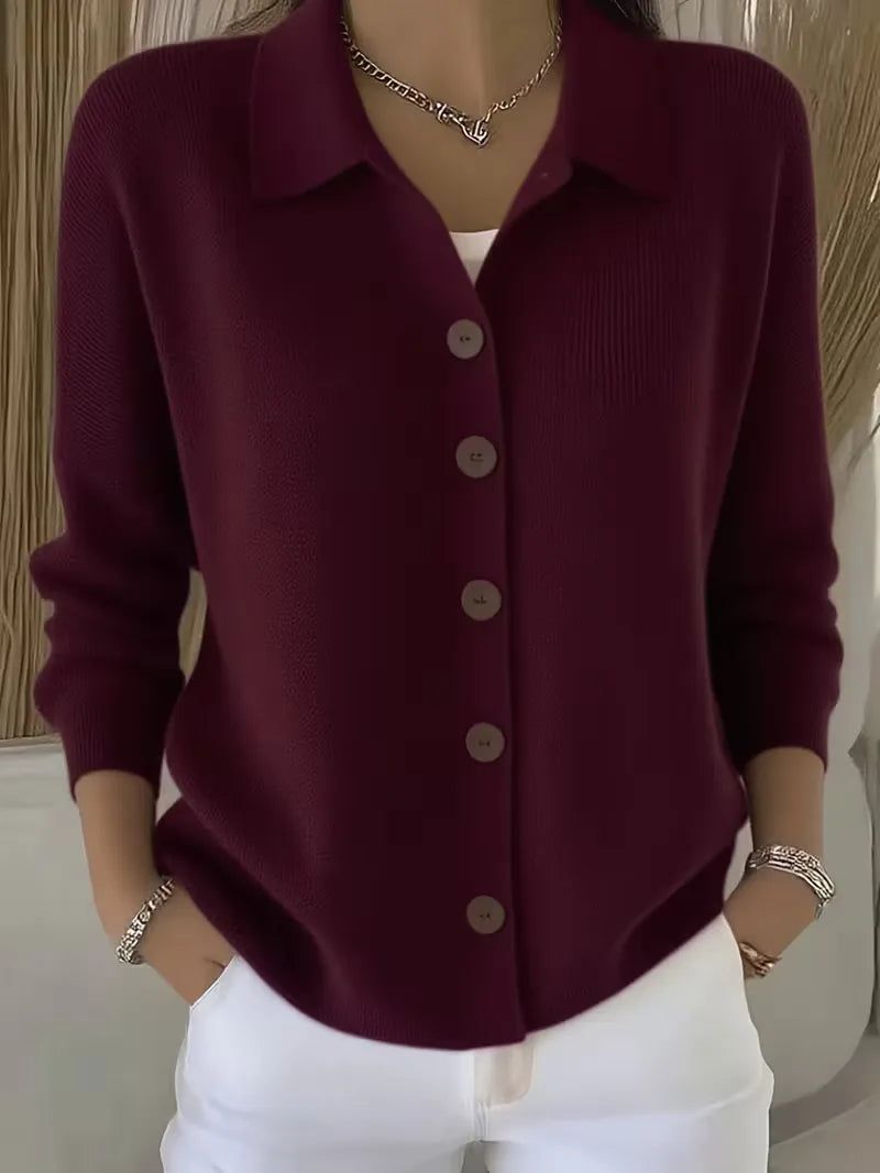 Nora | Women's V-Neck Button-Front Cardigan