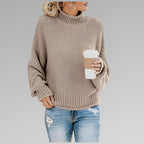 Everly | Women's Relaxed Mock Turtleneck Knit Sweater