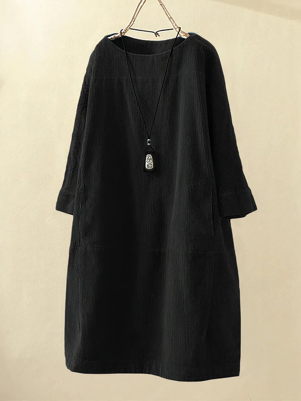 Maeve | Women's Textured Long Sleeve Midi Dress