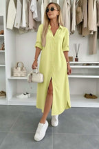 Luna | Women's Button Front Shirt Dress – Weekend Casual