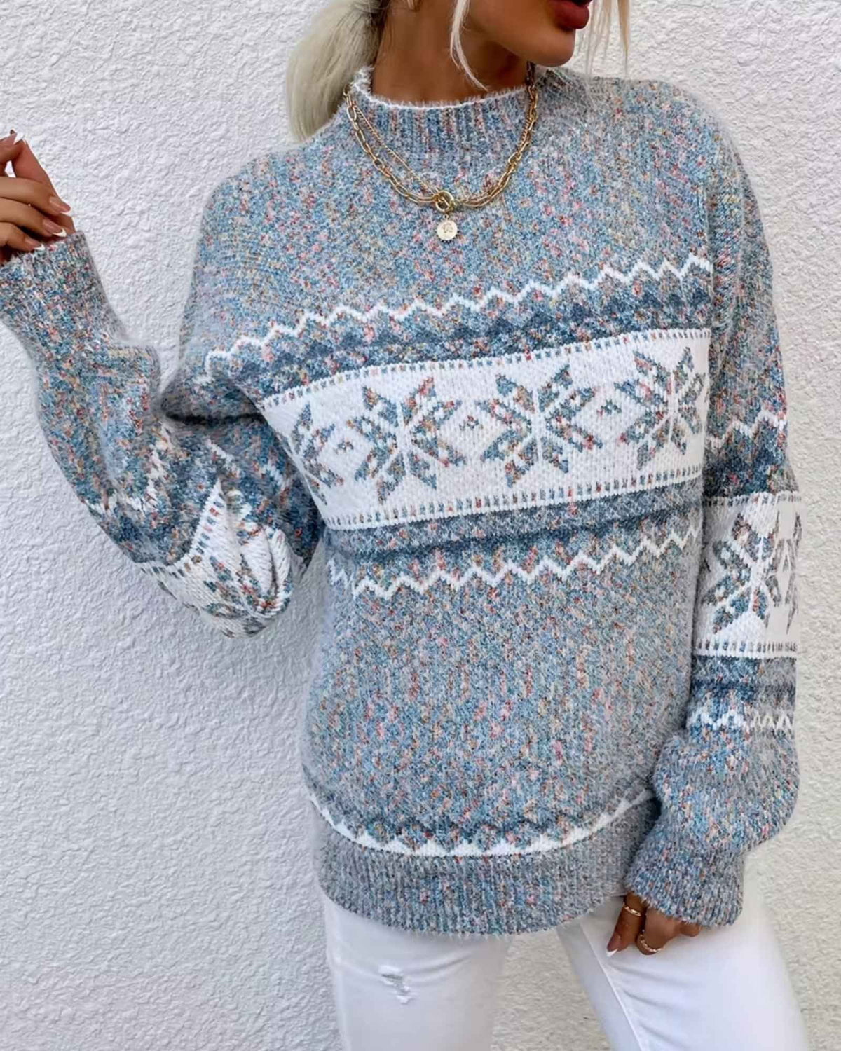 Pippa | Women's Nordic Pattern Knit Sweater