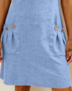 Katja | Women's A-Line Short Sleeve Midi Dress