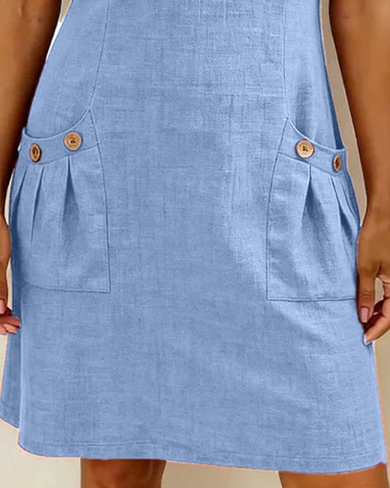 Katja | Women's A-Line Short Sleeve Midi Dress