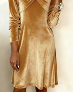 Liv | Women's Relaxed-Fit Cowl Neck Midi Dress – Evening