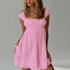 Sidonie | Women's Sweetheart Eyelet Babydoll Mini Sundress