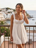 Sidonie | Women's Sweetheart Eyelet Babydoll Mini Sundress